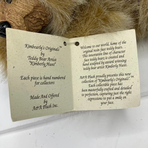 KIMBEARLYS Originals Chelsea Bear Jointed 12" Plush Resin Face Collectible 19023 - Picture 6 of 16